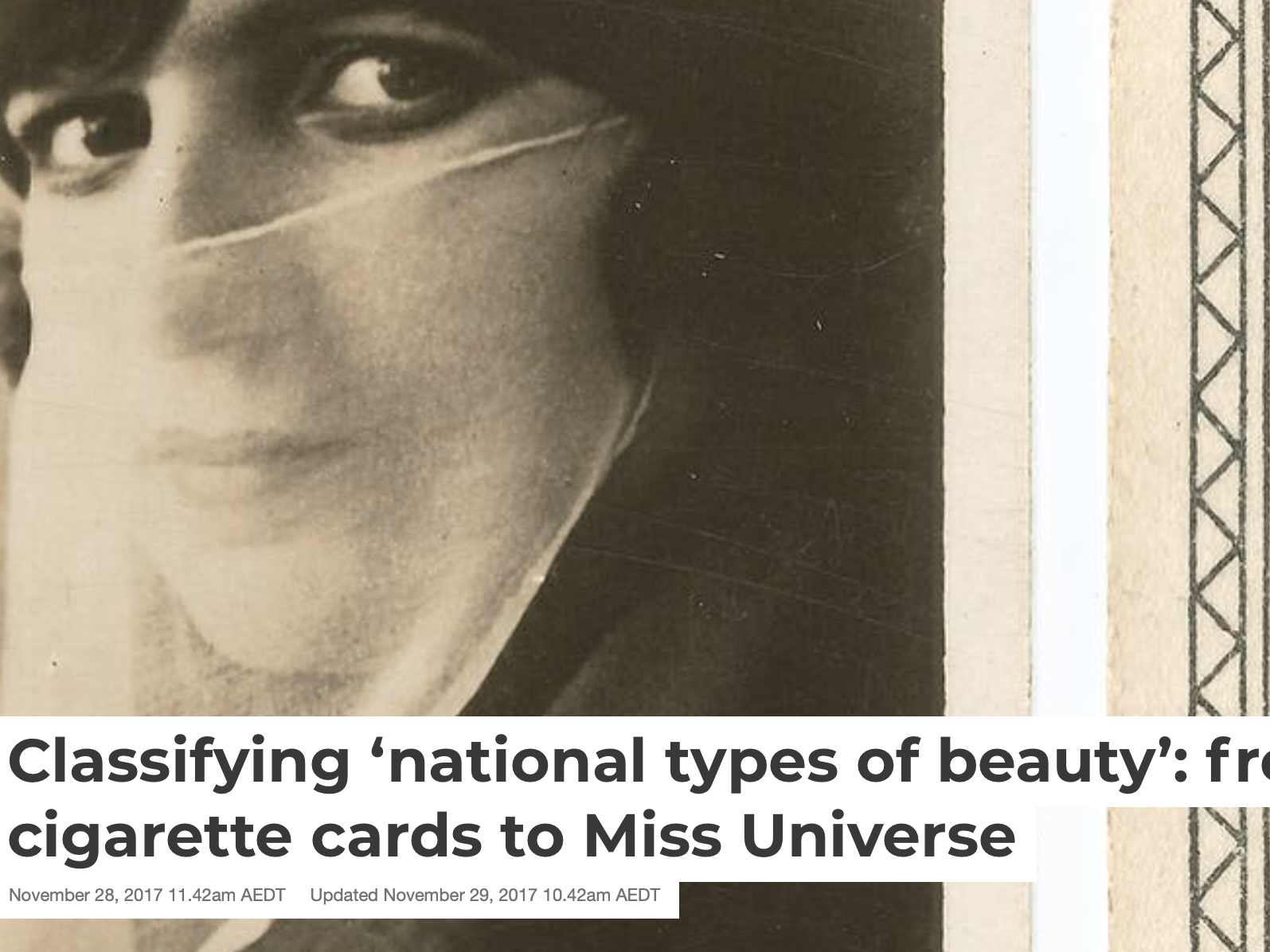 Classifying 'national types of beauty'