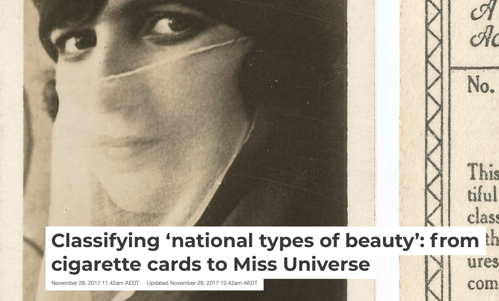 Classifying 'national types of beauty'